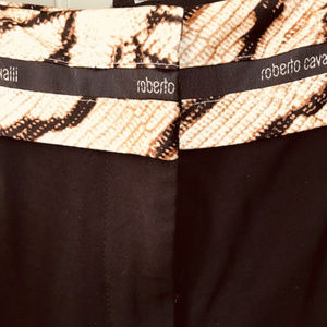 Roberto Cavalli Black Wide Leg Dress Pants